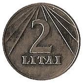 Lithuania | 2 Litai Coin | Armored Horseman | KM:92 | 1991