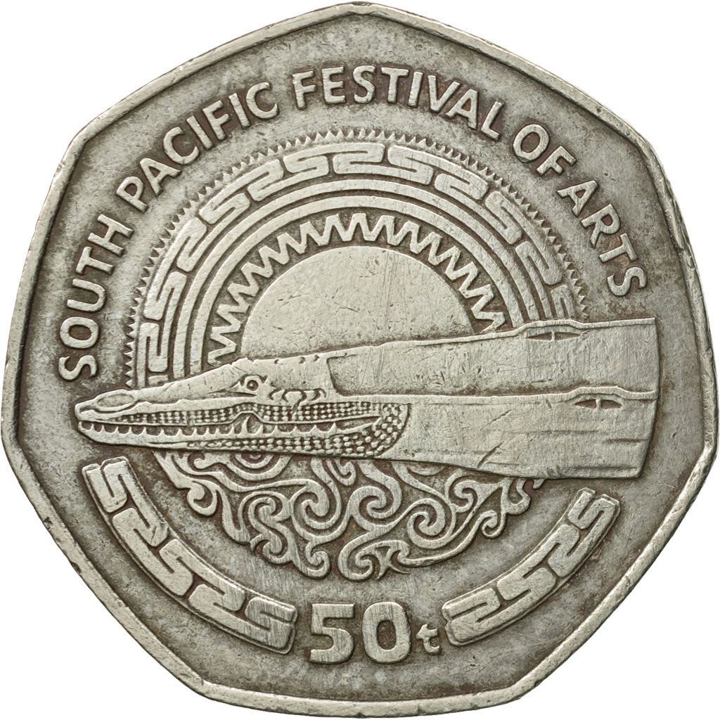 Papua New Guinea | 50 Toea Coin | Festival of Arts | KM:15 | 1980