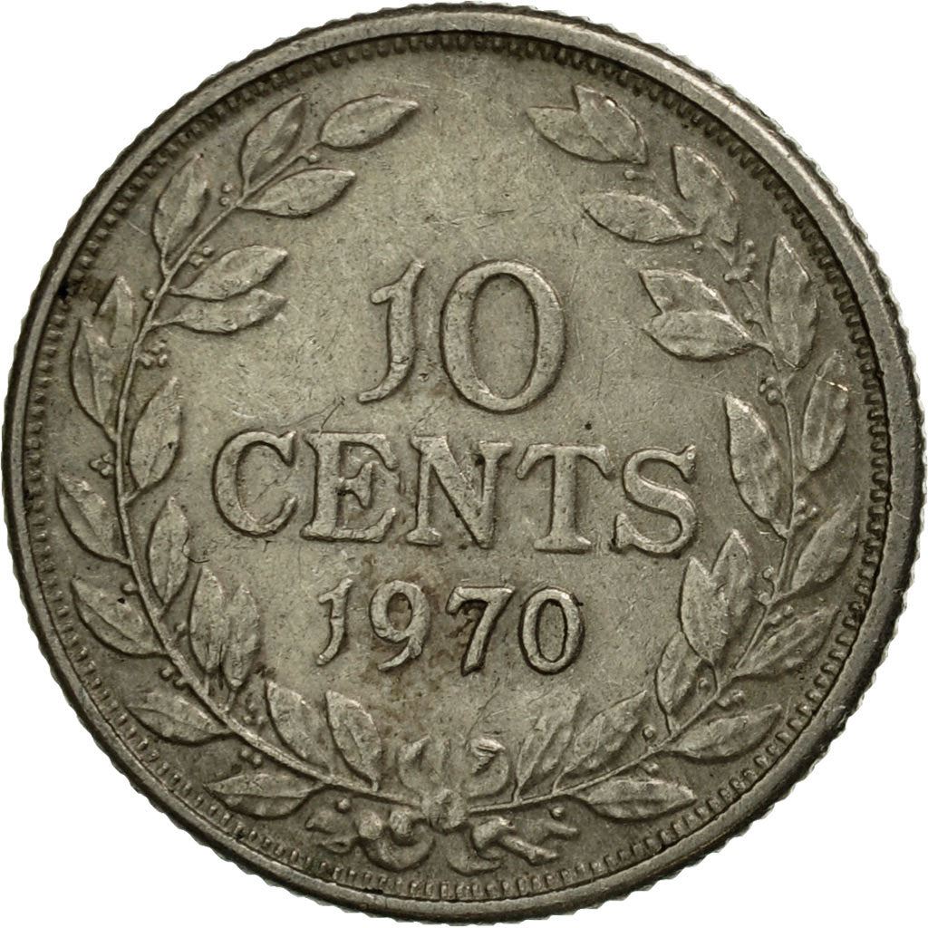 Liberia | 10 Cents Coin | Olive branches | Km:15A.1 | 1966 - 1987