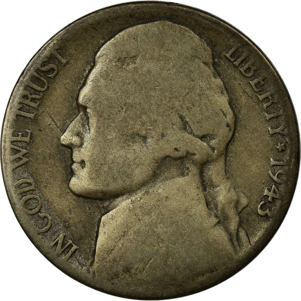 USA | 5 cent mynt | Thomas Jefferson | Monticello | KM192a | 1942 - 1945