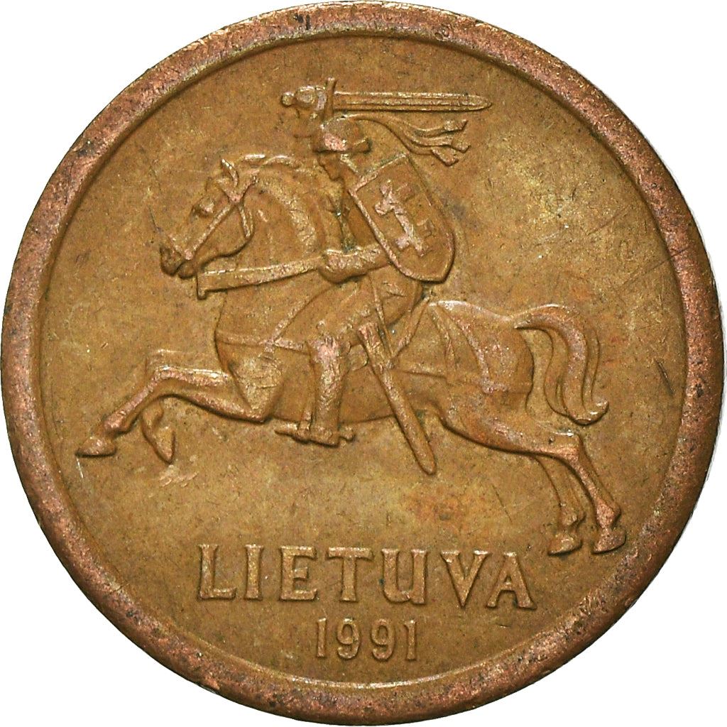Lithuania | 10 Centų Coin | Bronze | Horse or equine | KM:88 | 1991