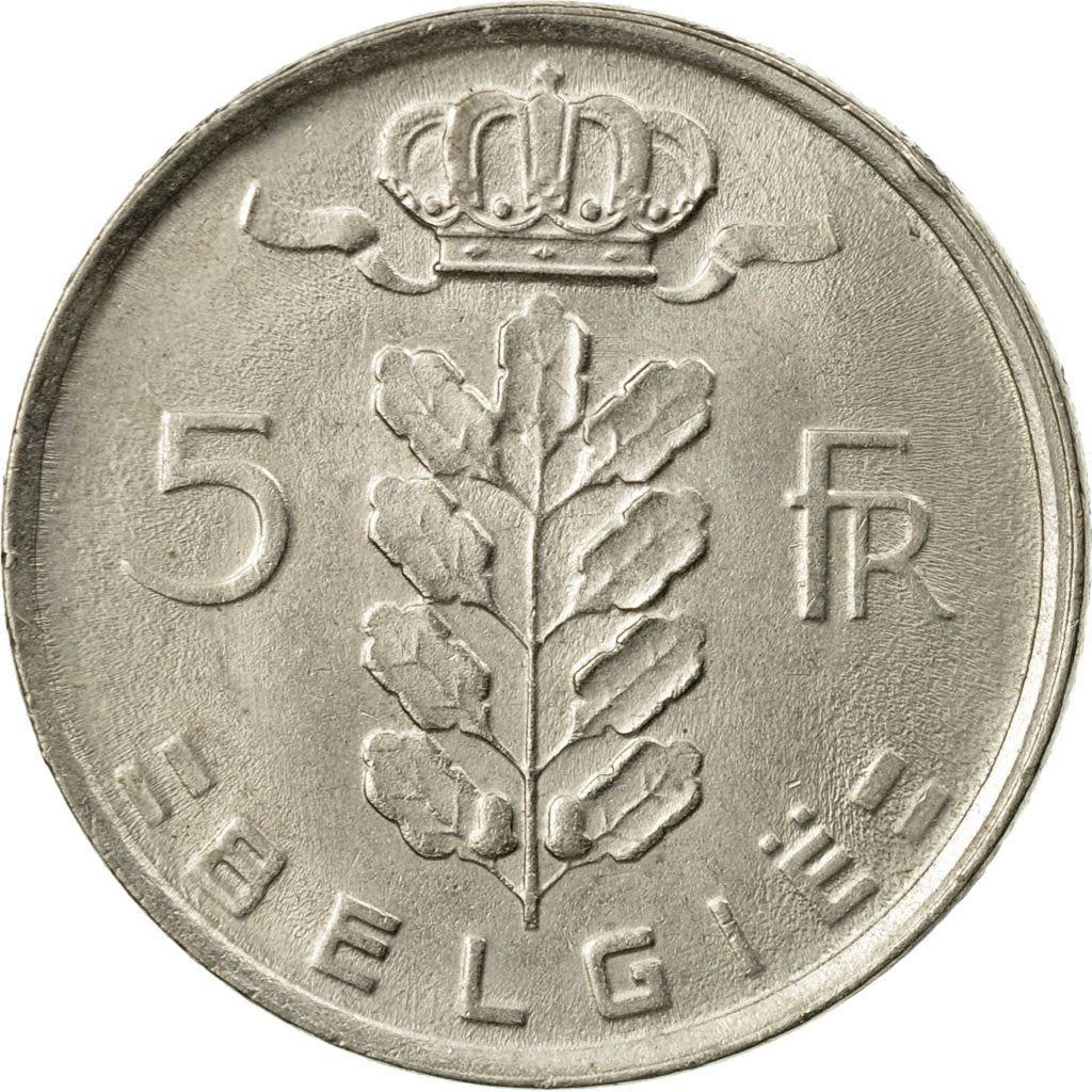 Belgian Coin 5 Francs - Baudouin België | Cornucopia | Oak | Star | KM135 | 1948 - 1981