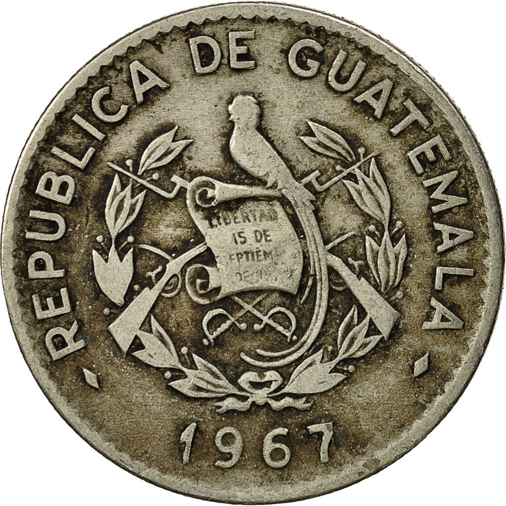 Guatemala | 10 Centavos Coin | Mayan Pillar | Km:267 | 1965 - 1970