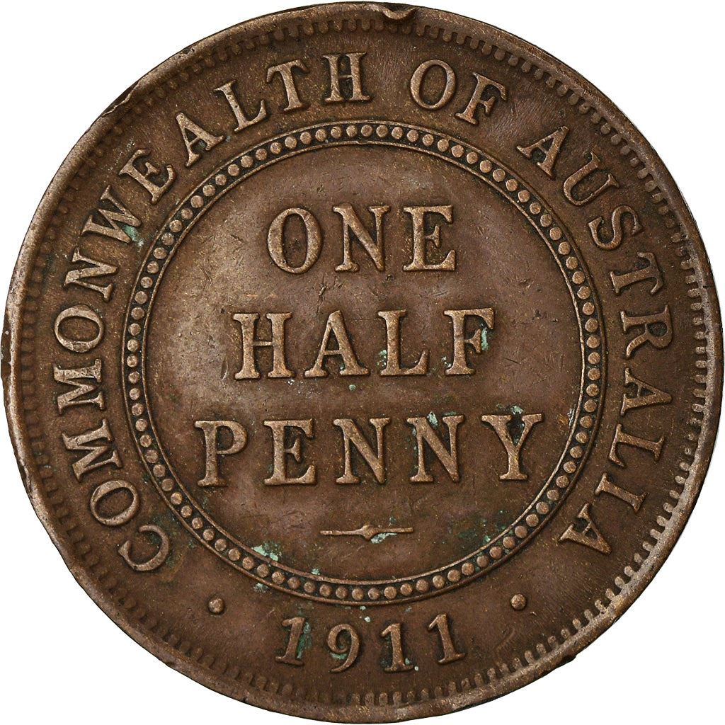 Australia | 1/2 Penny Coin | George V | Km:22 | 1911 - 1936