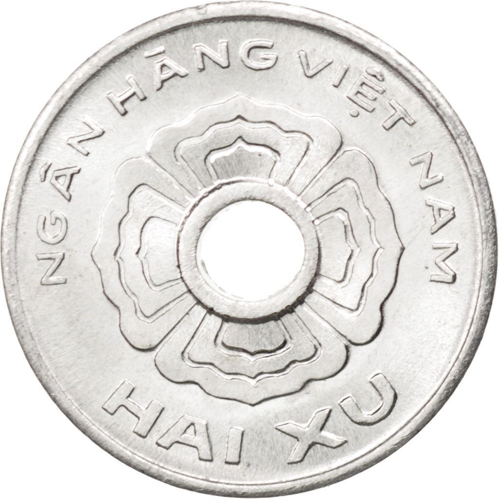 Vietnam › South Vietnam | 2 Xu Coin | Flower | Km:A9 | 1975