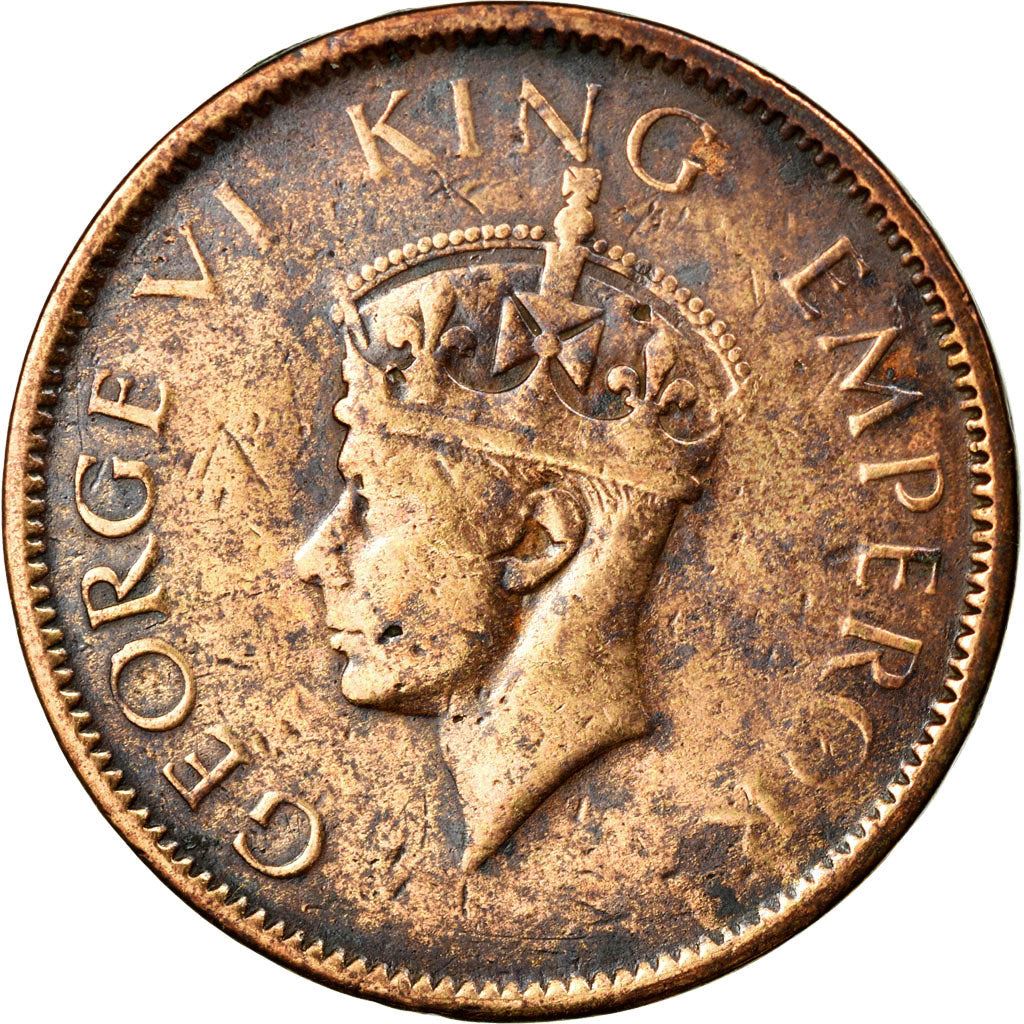 India - British | 1/4 Anna Coin | King George VI | Km:531 | 1940 - 1942