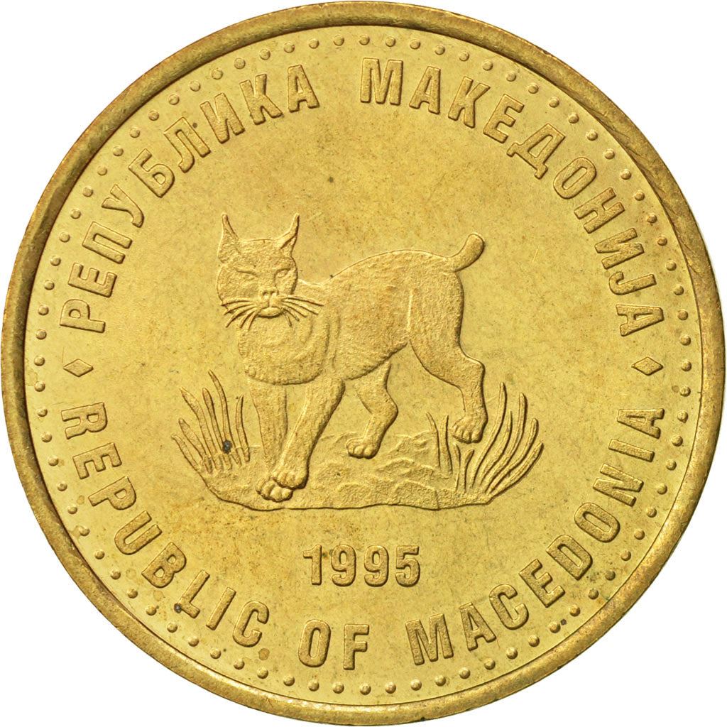 North Macedonia 5 Denari Coin | FAO | Lynx | KM7 | 1995