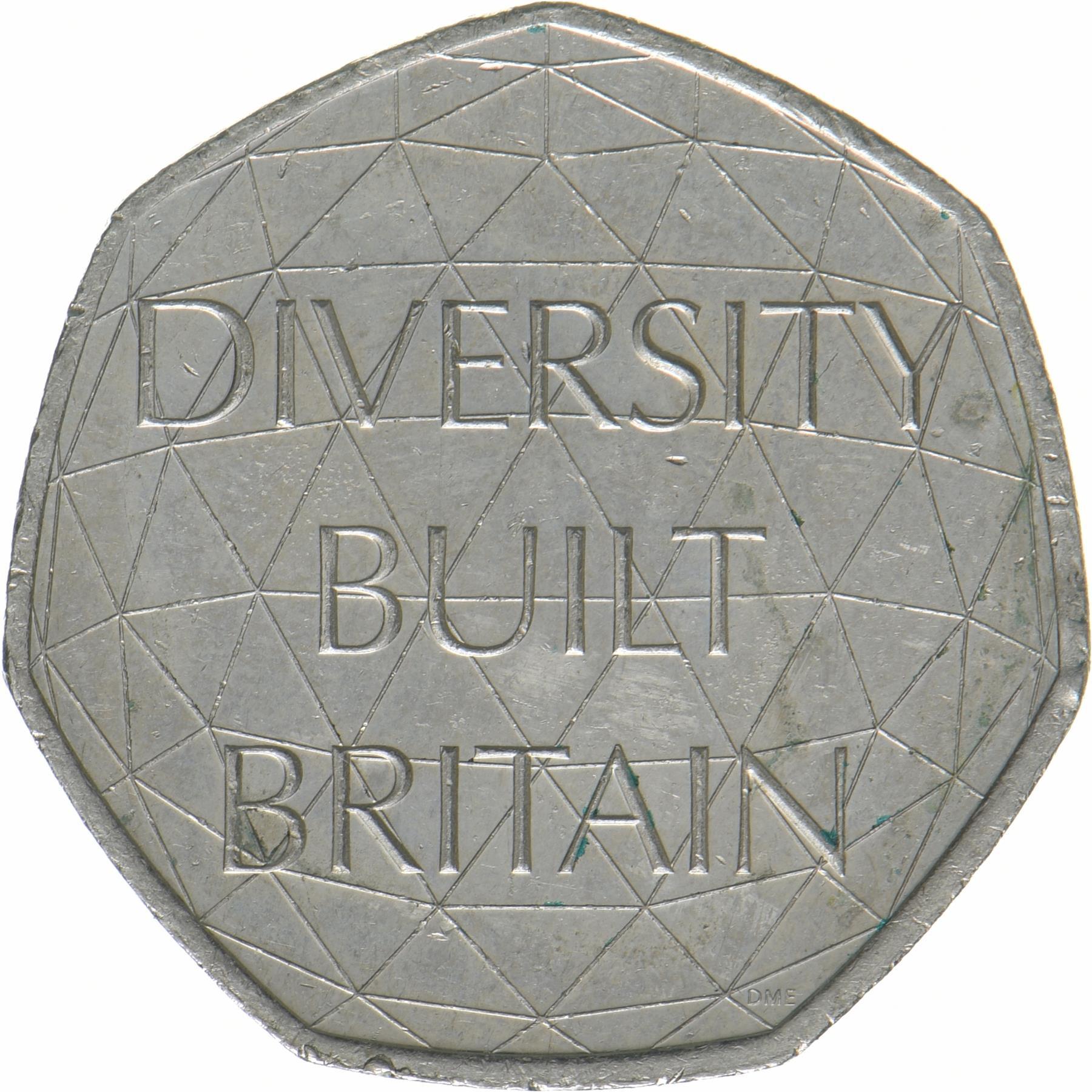 United Kingdom | 50 Pence Coin | Diverse Britain | Km:1818 | 2020