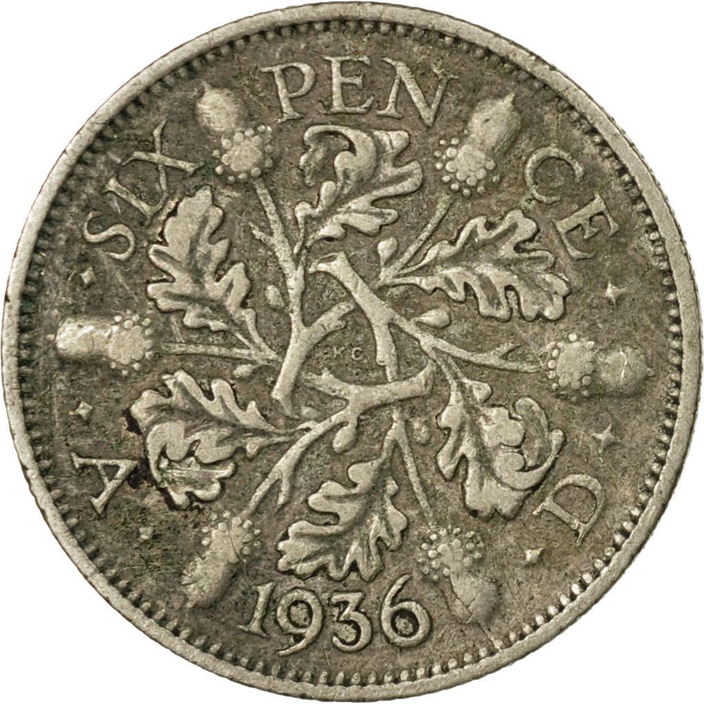 United Kingdom | 6 Pence Coin | George V | KM:832 | 1927 - 1936