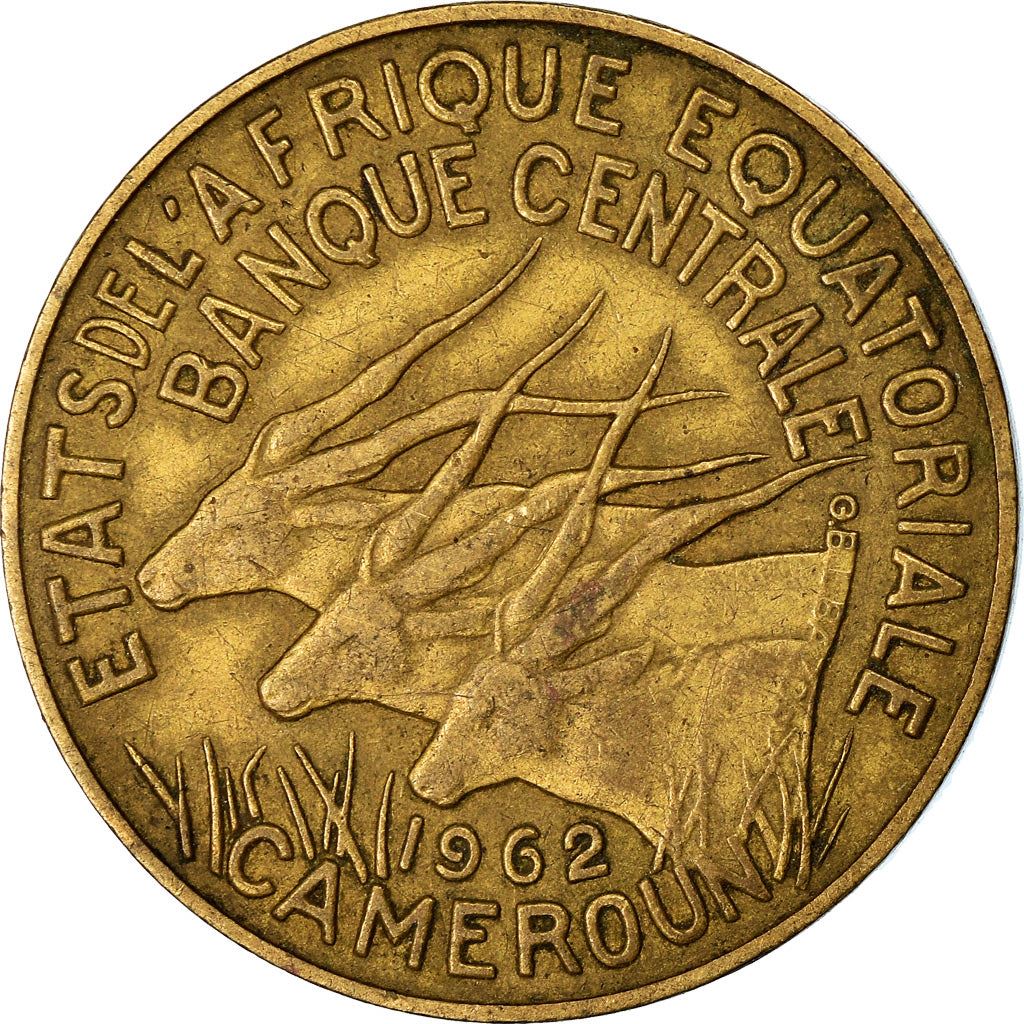 Central African States | 5 Francs Cfa Coin | Antelope | Crops | Km:1 | 1961 - 1962