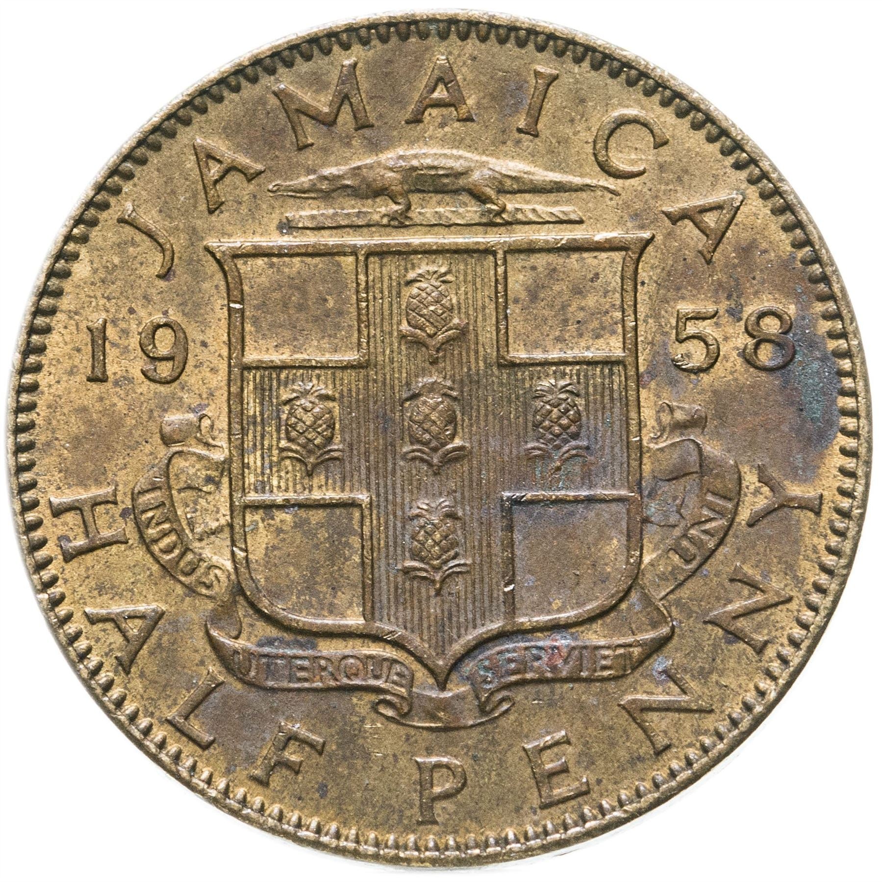 Jamaica Coin | 1/2 Penny Coin | Queen Elizabeth II | KM36 | 1955 - 1963