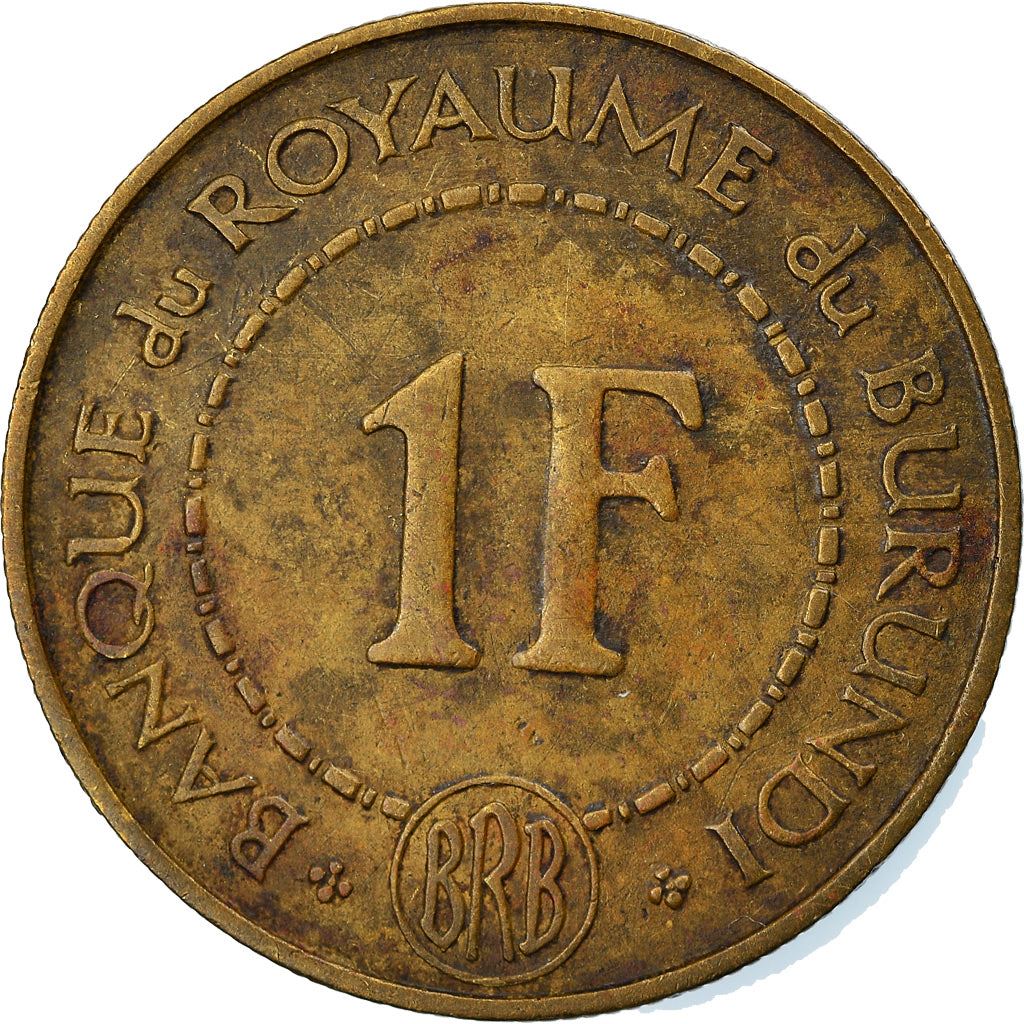 Burundi | 1 Franc Coin | Coat of arms | Km:6 | 1965