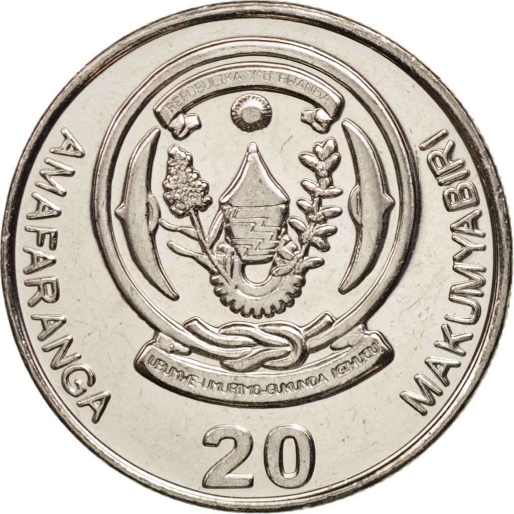 Rwanda | 20 Amafaranga Coin | Tea Plant | Km:35 | 2009