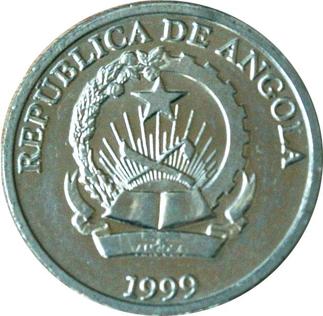 Angola | 1 Kwanza Coin | Gear | Wreath | KM:97 | 1999