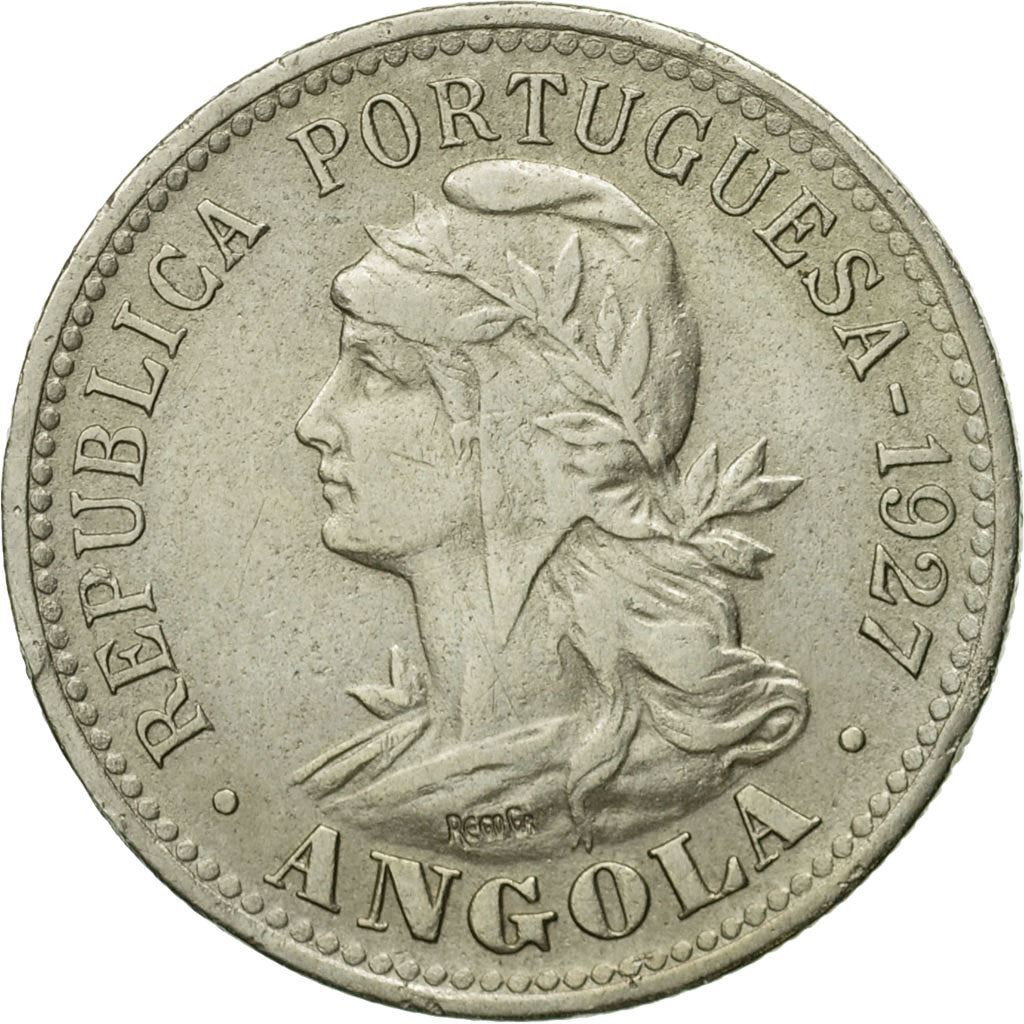 Angola | 20 Centavos / 4 Macutas Coin | Libertine | Km:68 | 1927 - 1928