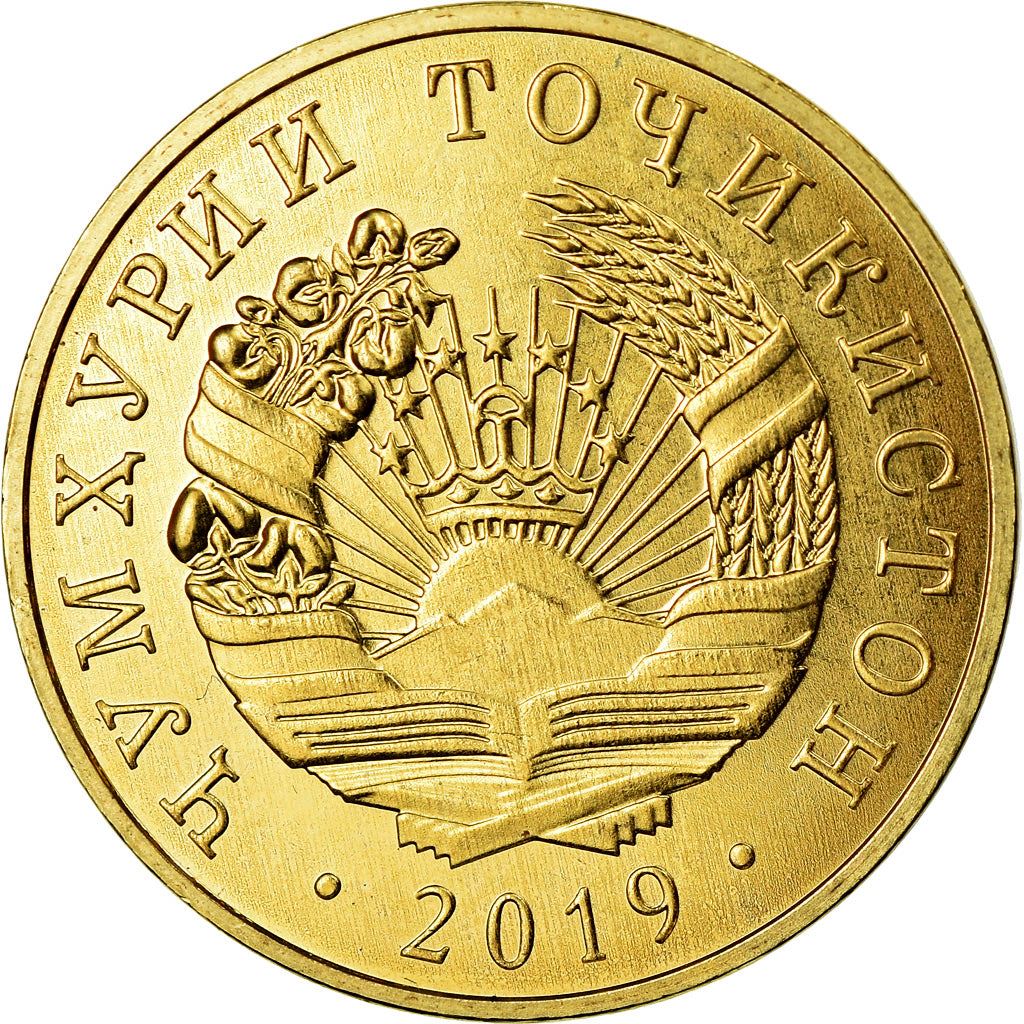 Tajikistan | 10 Diram Coin | Sunrise | Wheat | Cotton | Km:53 | 2019 - 2020