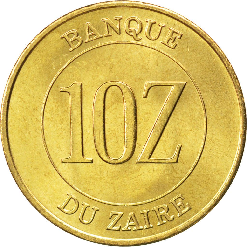 Zaire | 10 Zaires Coin | Mobutu Sese Seko | Km:19 | 1988