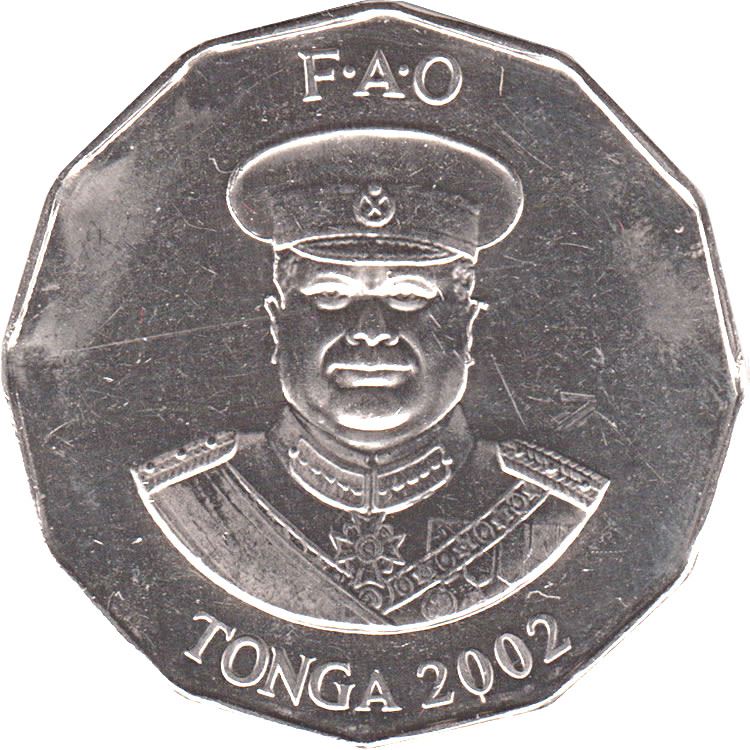 Tonga | 50 Seniti Coin | King Tupou IV | Tomato | FAO | KM:71a | 2002 - 2004