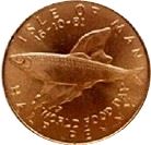 Isle of Man 1/2 Penny Coin | Queen Elizabeth II | Atlantic Herring | KM72.2 | 1981