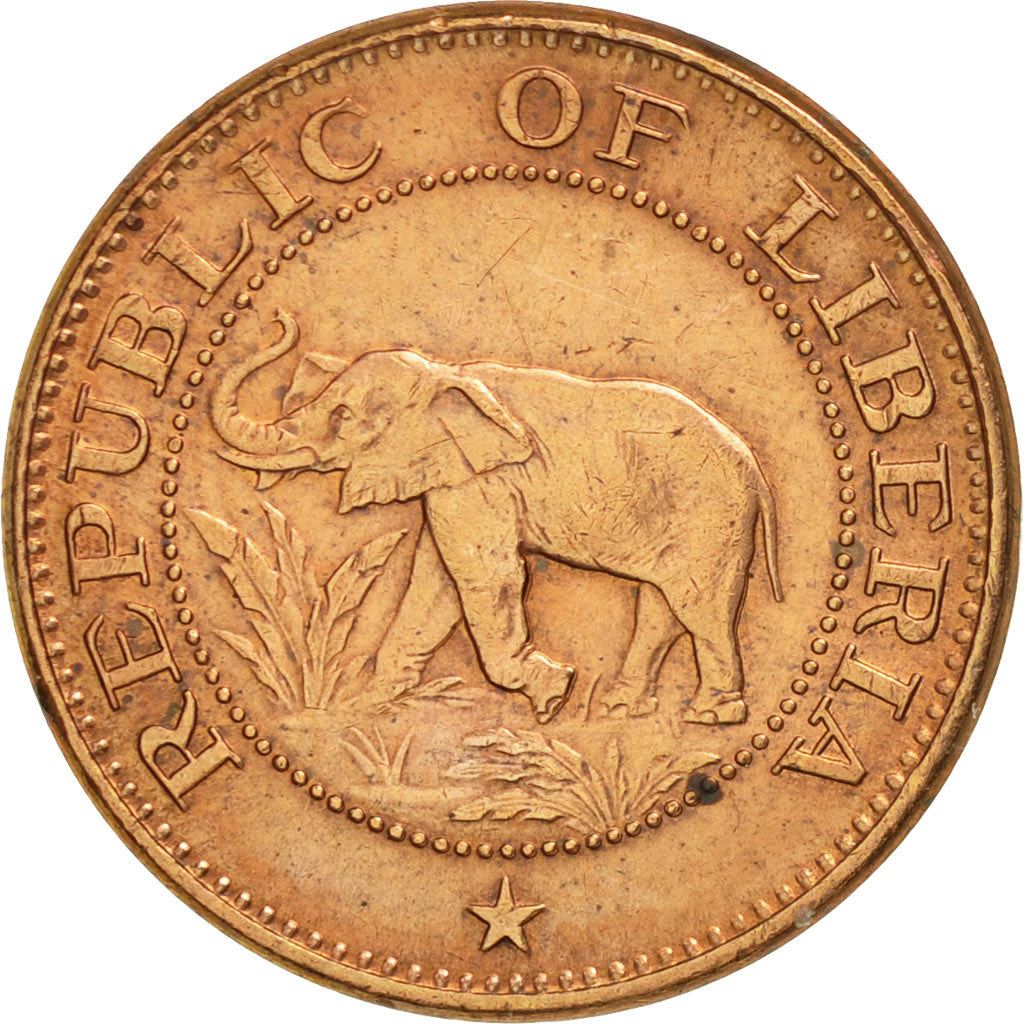 Liberia | 1 Cent Coin | Elephant | Km:13 | 1960 - 1990