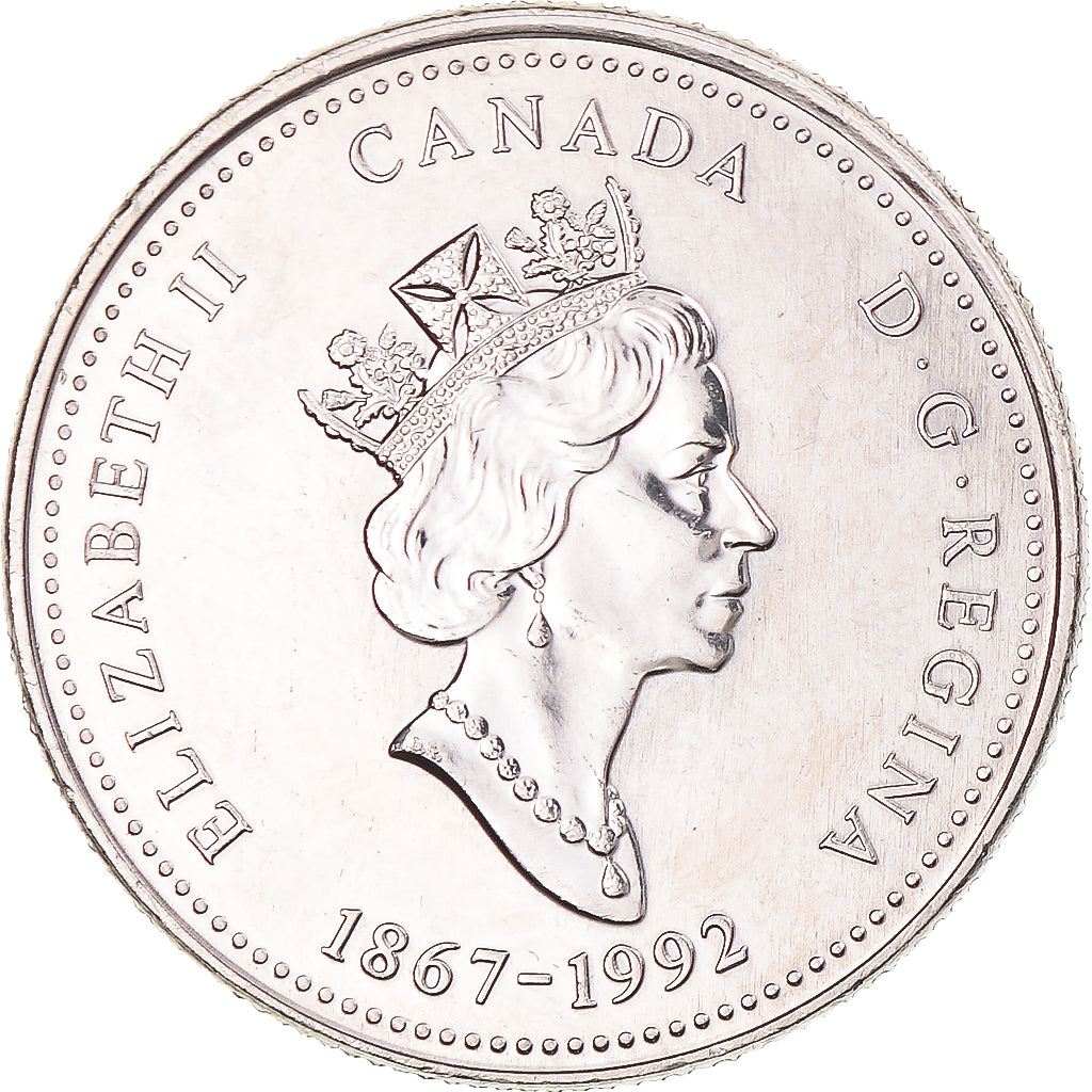 Canada | 25 Cents Coin | Yukon | Nickel | KM:220 | 1992
