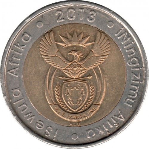 South Africa | 5 Rand Coin | Animals | Wildebeest | Gnu | Uc:4 | 2013