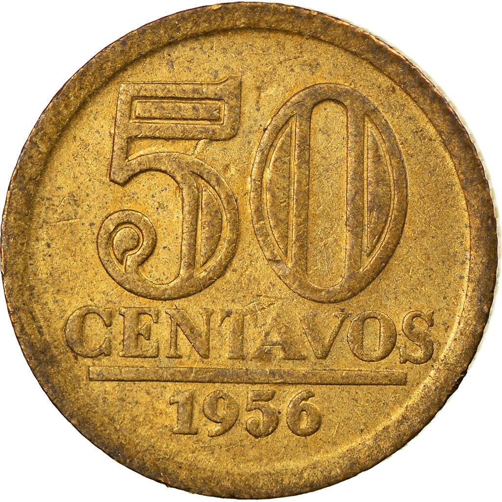 Brazil | 50 Centavos Coin | Star | Km:566 | 1956
