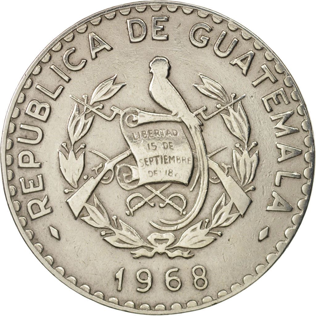 Guatemala | 25 Centavos Coin | Native bust | Km:269 | 1967 - 1970