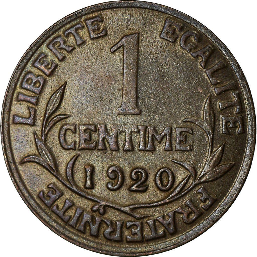 French 1 Centime Coin | Third Republic | KM840 | France | 1898 - 1920