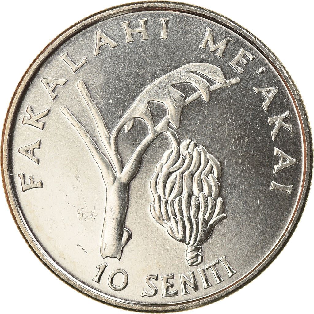 Tonga | 10 Seniti Coin | King Tupou IV | Banana | FAO | Km:69A | 2002 - 2012