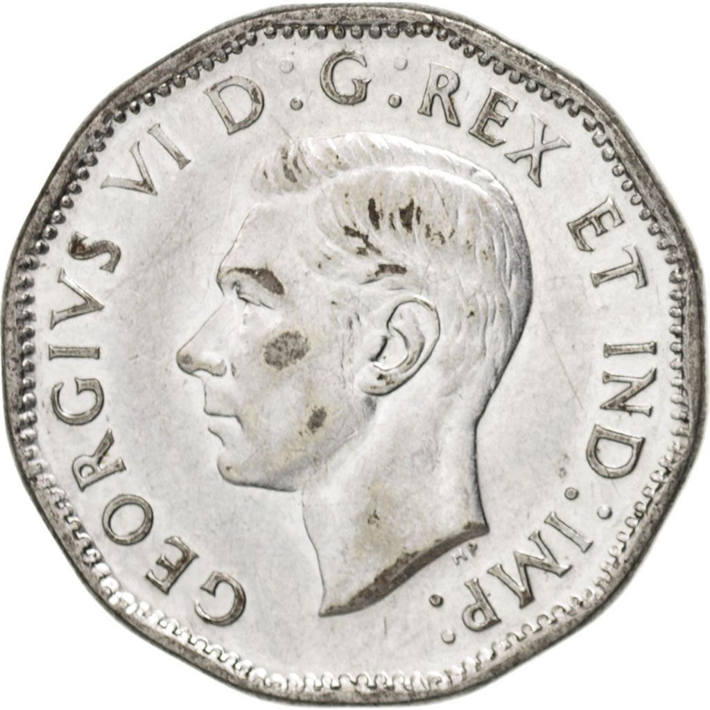 Canada | 5 Cents Coin | Chromium plated steel | KM:40a | 1944-1945