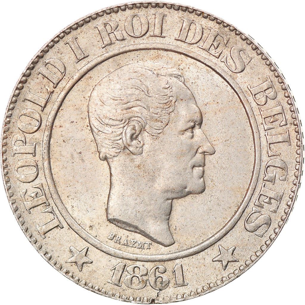 Belgian | 20 Centimes Coin | Leopold I | Lion | Star | KM20 | 1860 - 1861
