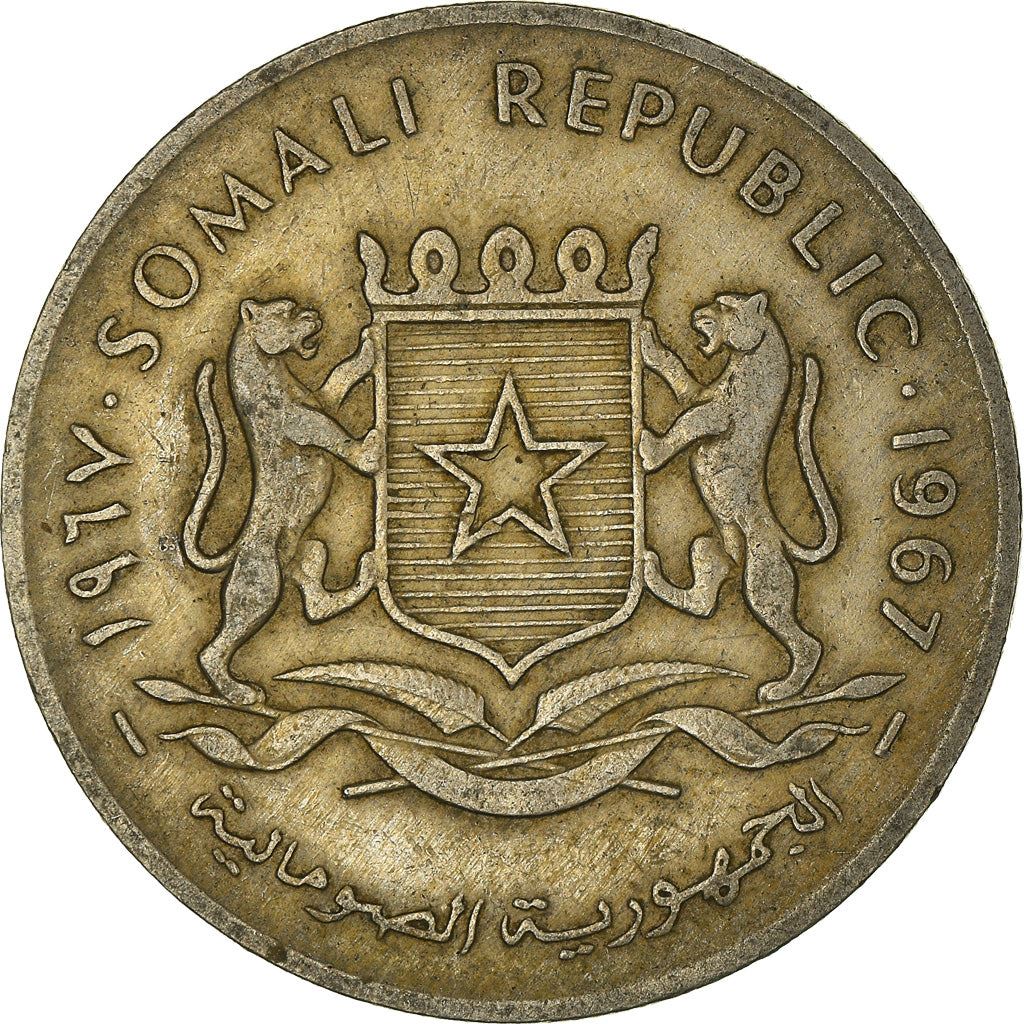 Somalia | 1 Scellino Coin | Leopards | Shield | Star | Km:9 | 1967