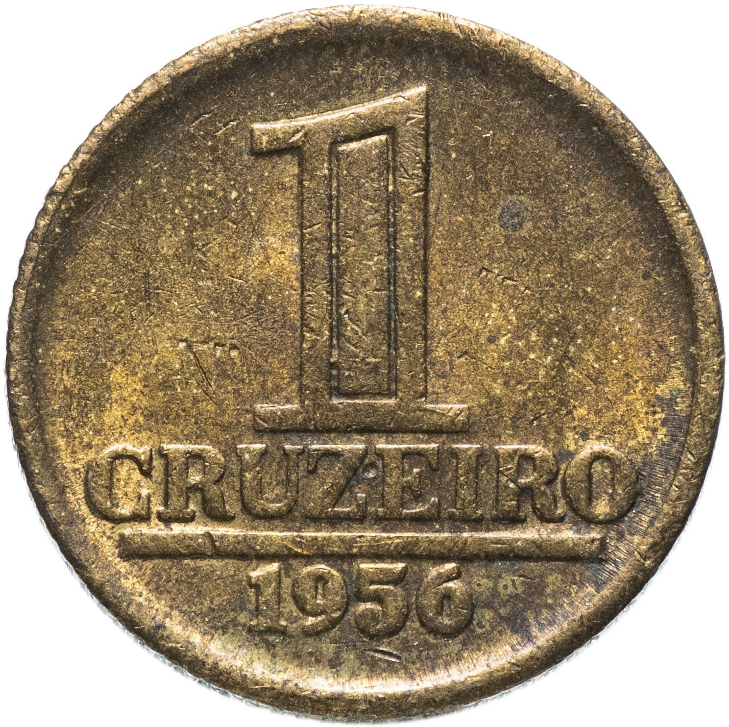 Brazil | 1 Cruzeiro Coin | Star | Km:567 | 1956