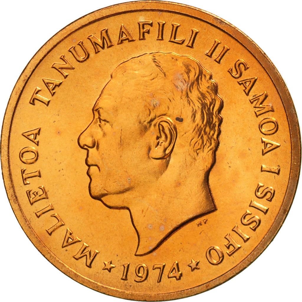 Samoa | Moneda de 1 Sene | Malietoa Tanumafili II | Coco | Km:12 | 1974 - 1996