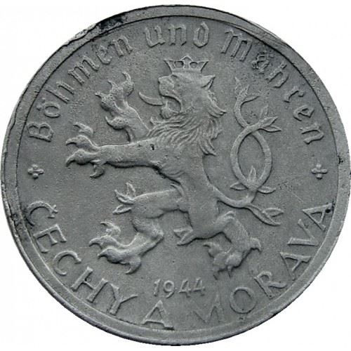 Bohemia and Moravia | 20 Haleru Coin | Lion | Sickle | 1940 - 1944