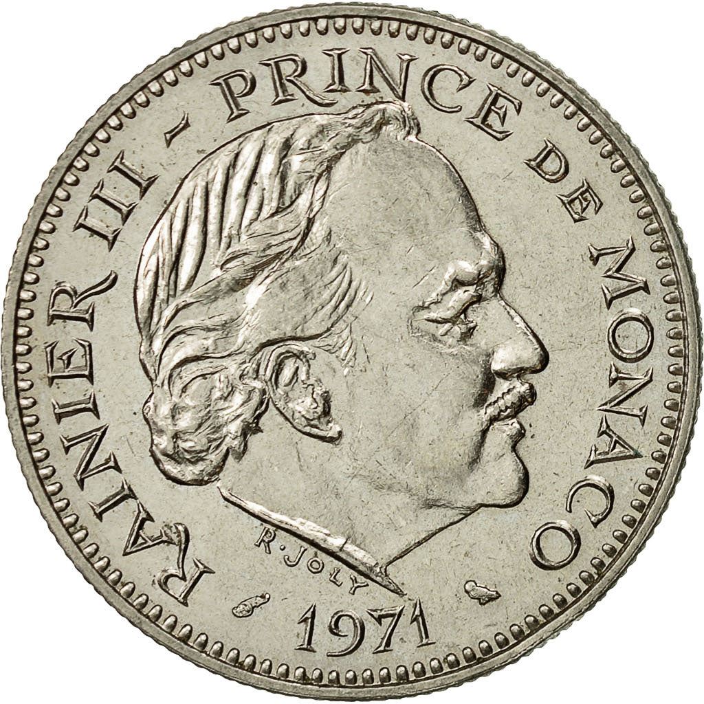 Monaco | 5 Francs Coin | Rainier III | Km:150 | 1970 - 1995