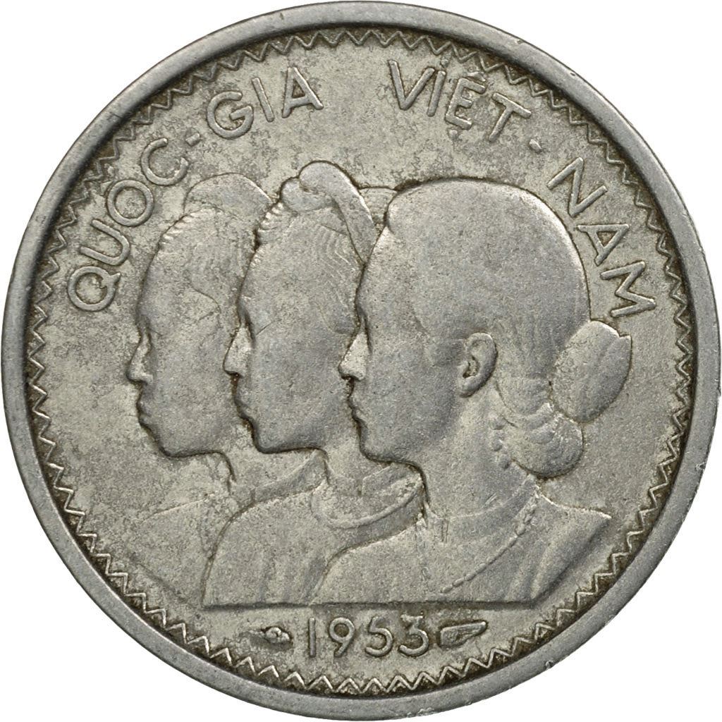 South Vietnam | 10 Su Coin | Rice plant | Km:1 | 1953
