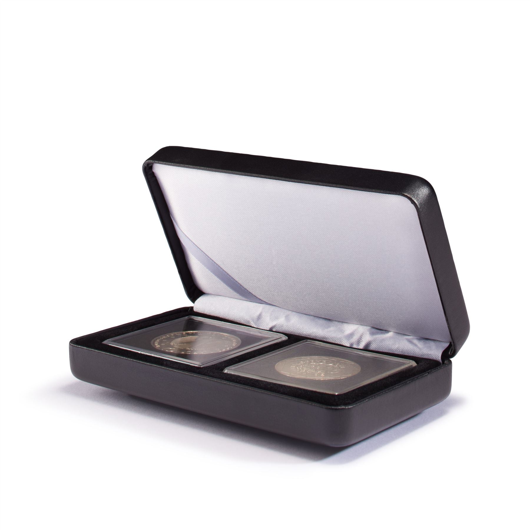 NOBILE QUADRUM Coin Box | Box for Presenting Coins in Square QUADRUM Capsules | 1 to 6 Compartments