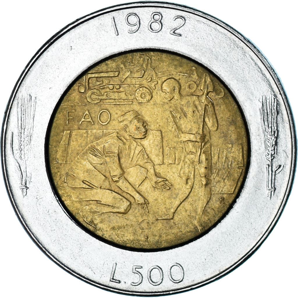 San Marino | 500 Lire Coin | FAO | Km:140 | 1982