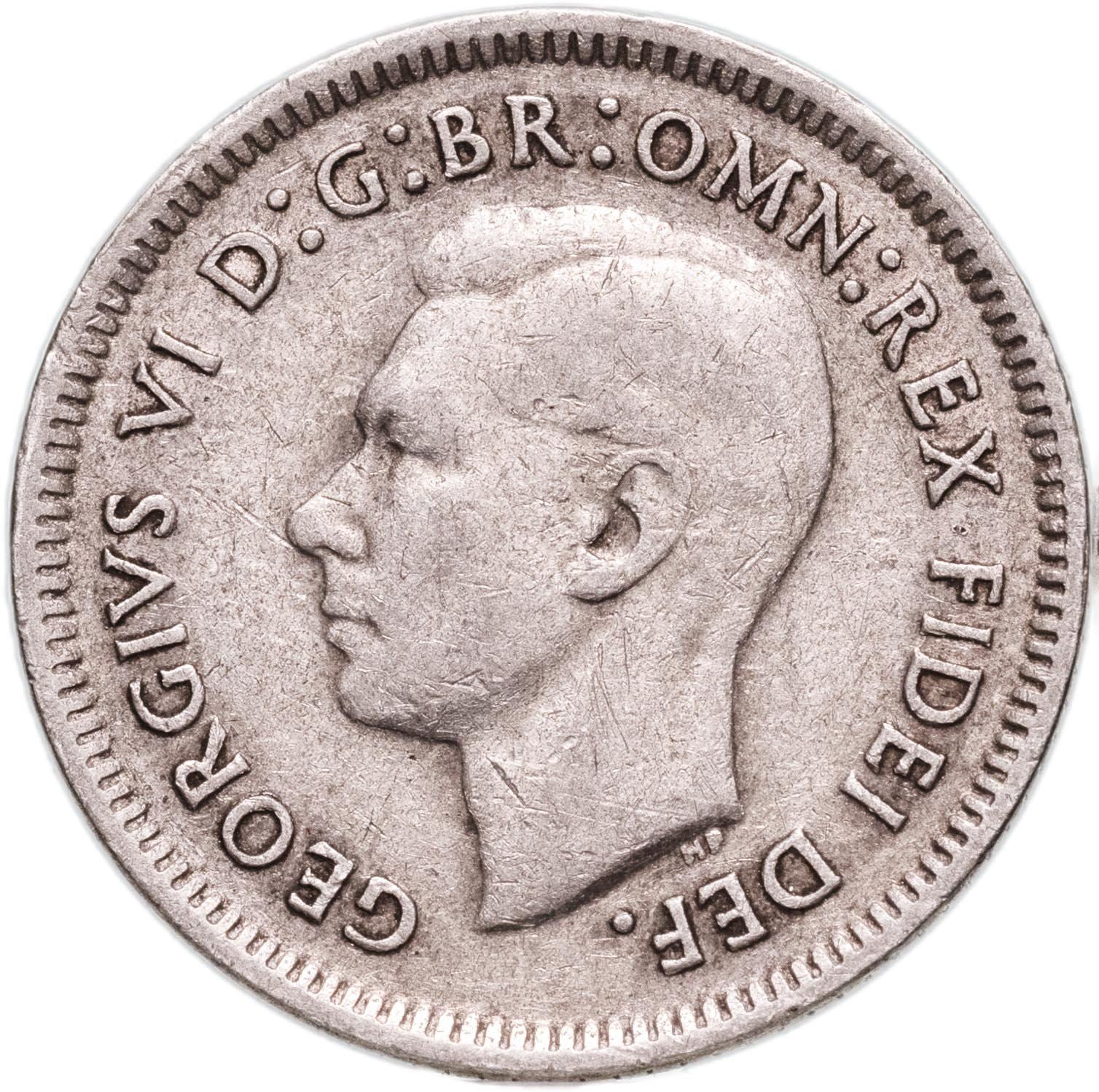 Australia | 6 Pence Coin | George VI | KM:45 | 1950 - 1952