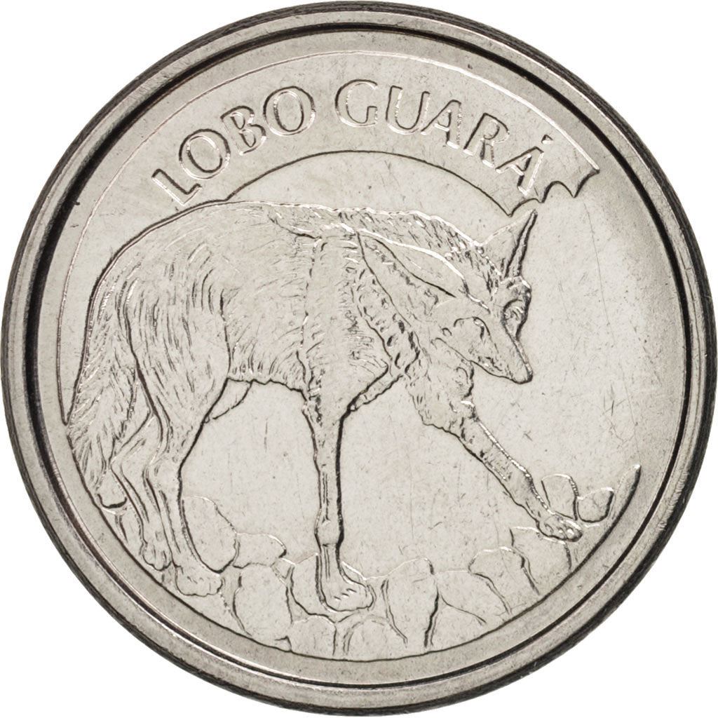 Brazil | 100 Cruzeiros Reais Coin | Maned wolf | Km:630 | 1993 - 1994
