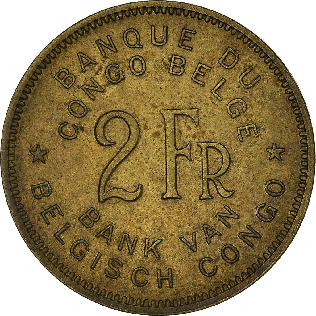Belgian Congo | 2 Francs Coin | Elephant | Km:28 | 1946 - 1947