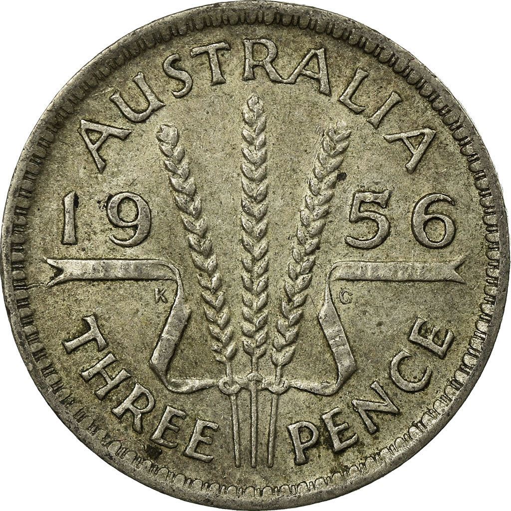 Australia | 3 Pence Coin | Wheat stalks | Km:57 | 1955 - 1964