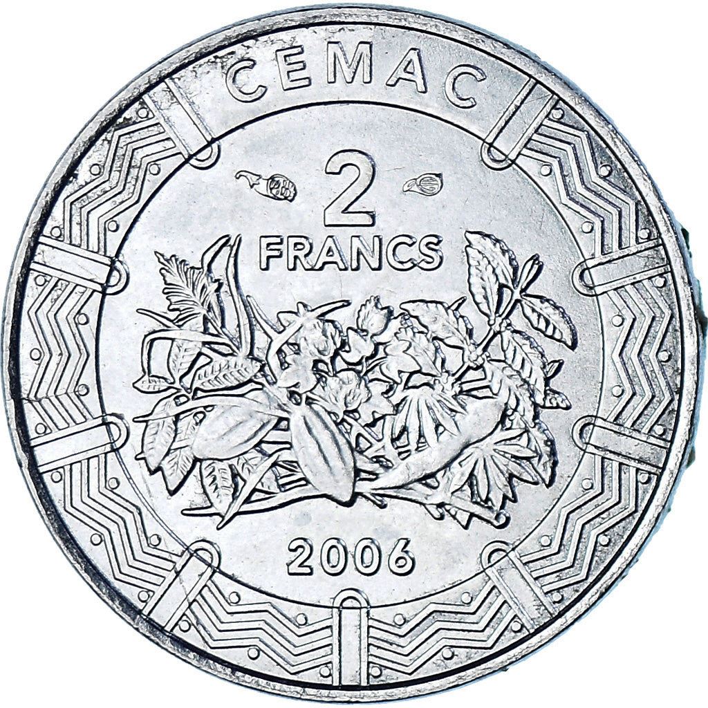 Central African States | 2 Francs Cfa Coin | Plants | Km:17 | 2006