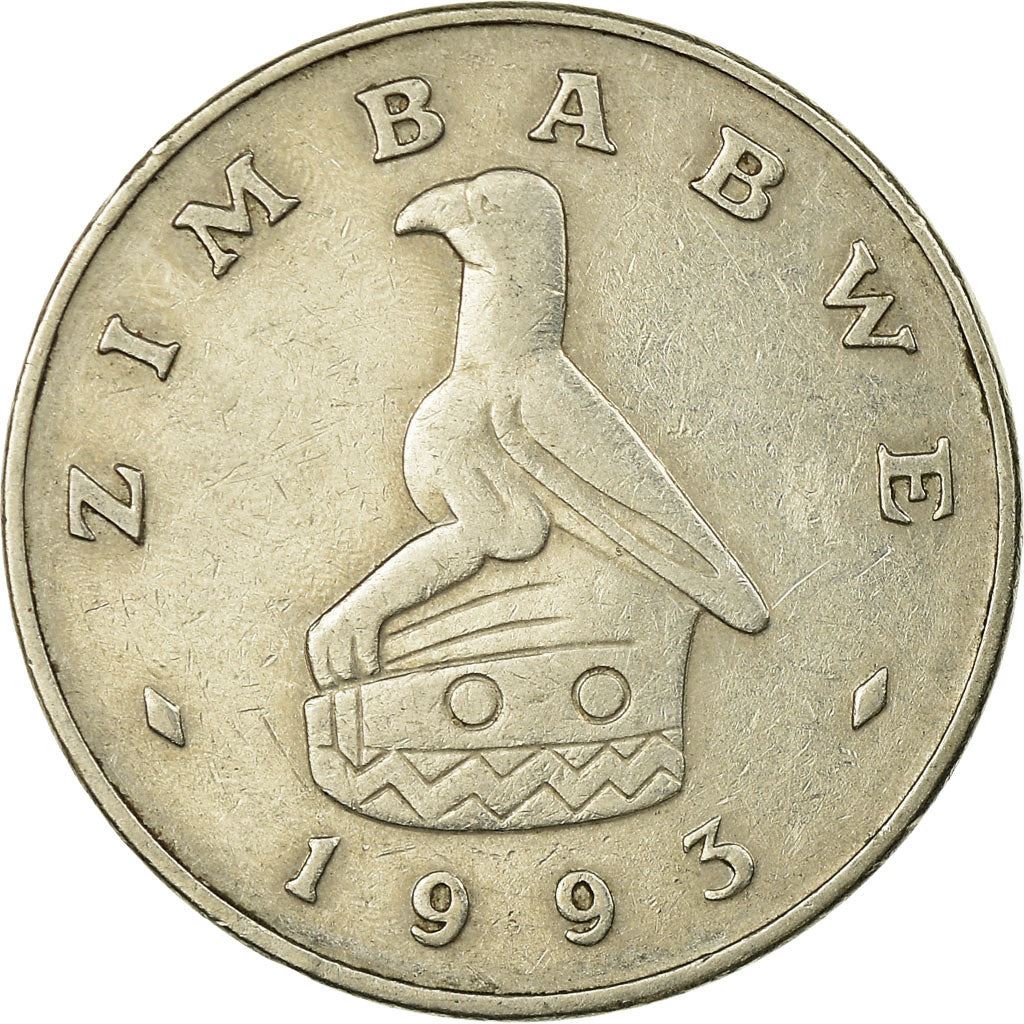 Zimbabwe | 50 Cents Coin | Radiant sun rising | Km:5 | 1980 - 1997