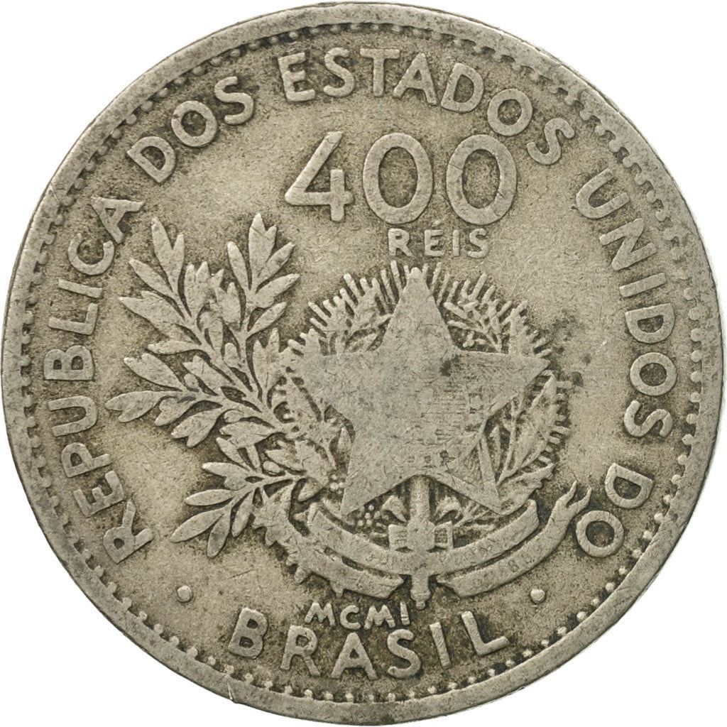 Brazil | 400 Reis Coin | Liberty | Km:505 | 1901