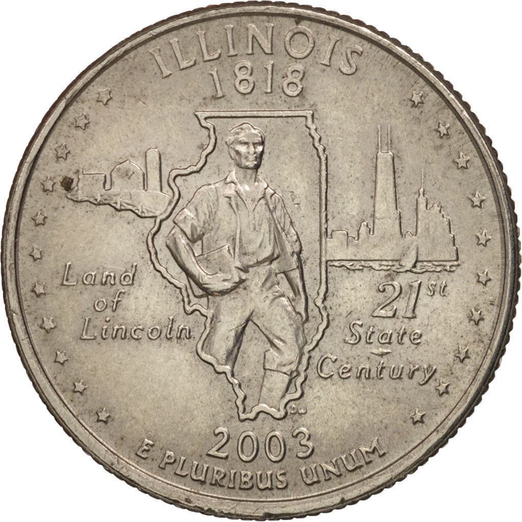 United States | 1/4 Dollar Coin | Abraham Lincoln | Km:343 | 2003