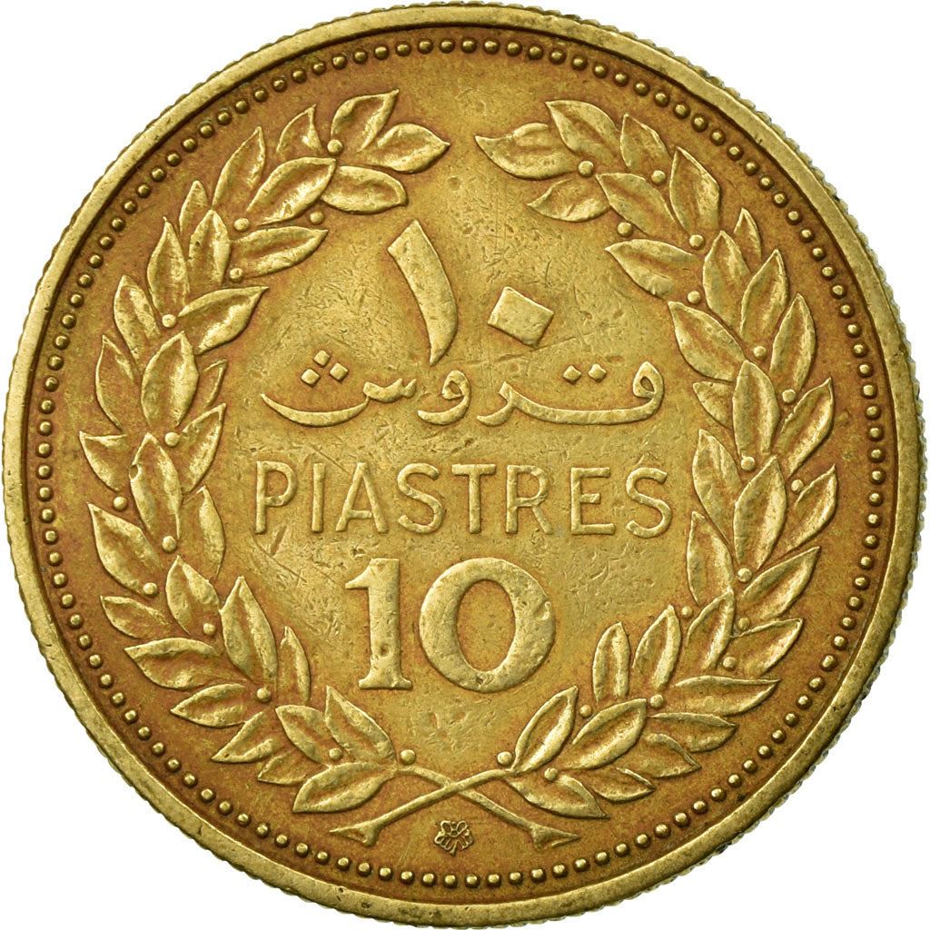 Lebanon | 10 Qirush / Piastres Coin | Cedar tree | Km:26 | 1968 - 1975