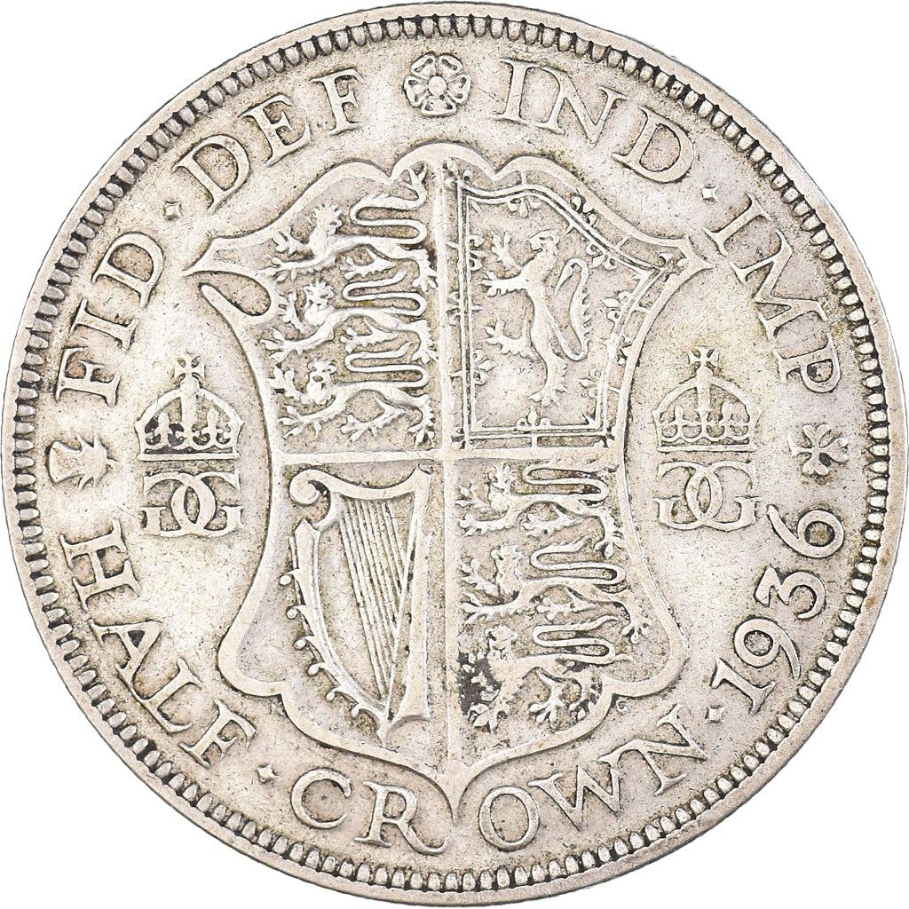 United Kingdom | 1/2 Crown Coin | George V | KM:835 | 1927 - 1936